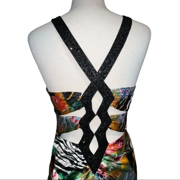 Hailey Logan by Adrianna Papell Multi-Colored Maxi Dress Size 11/14 - Picture 12 of 16